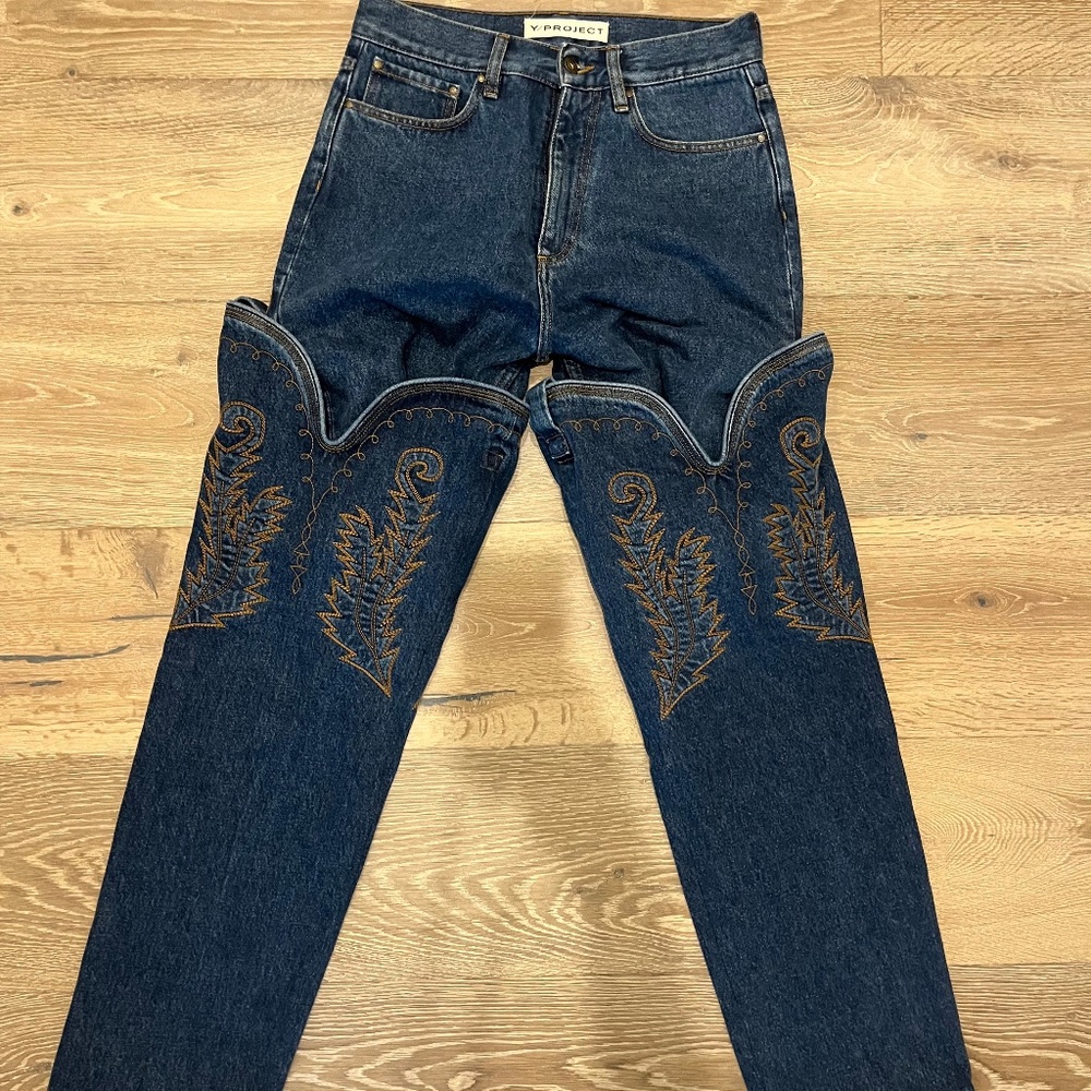 Rare Y Project Navy Classic Cuff Jeans